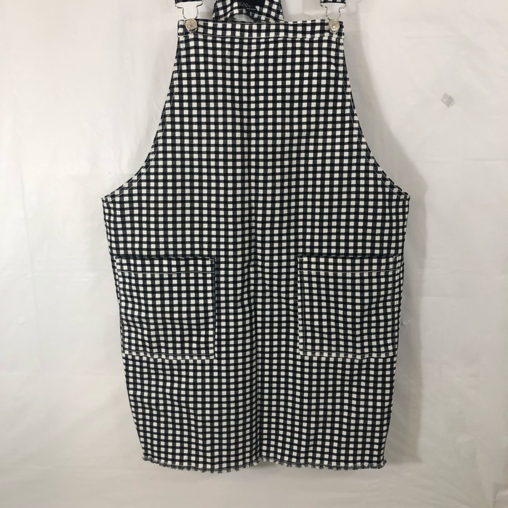 Forever 21 black and white checkered overall dress - Picture 4 of 8